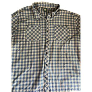Eastern Mountain Sports tech Shirt Button‎ Up Plaid Outdoor XXL